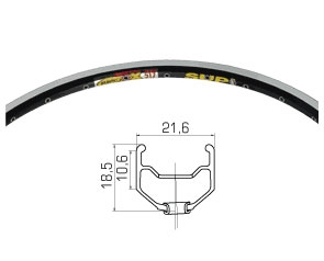 [Diagram of rim section]